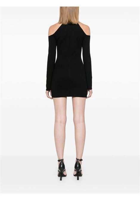 Black crystal-chain mini dress David Koma - women DAVID KOMA | PF24DK86DBLKSLVR